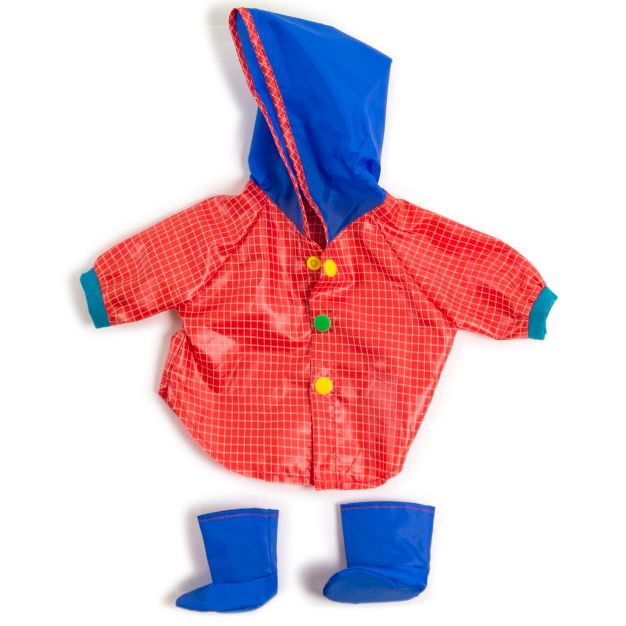 New in Box Miniland Educational Doll Clothes, Rain Coat & Boots