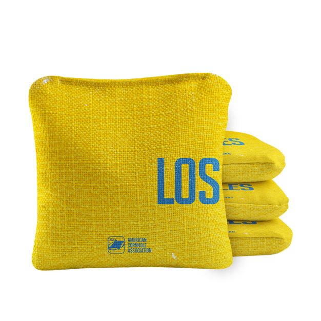 New in Box Gameday Los Angeles Yellow Synergy Pro Cornhole Bags (Set of 4)